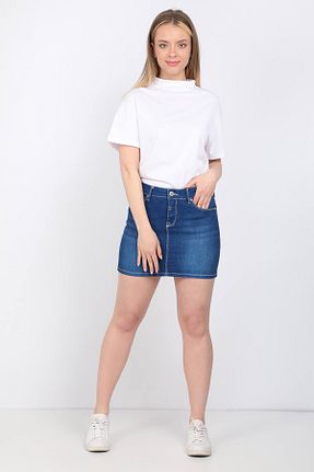 دامن آبی زنانه جین Bluewhite - کد 797945817