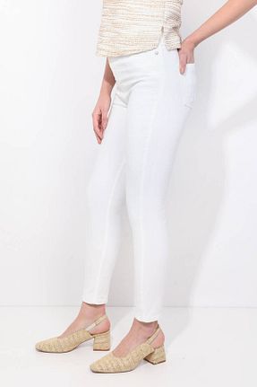 شلوار جین سفید زنانه رگولار Bluewhite - کد 94898903