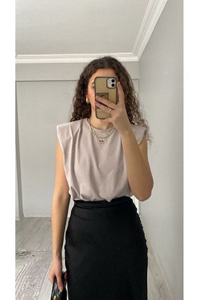 بلوز بژ زنانه ساده Niceboutique - کد 920474679