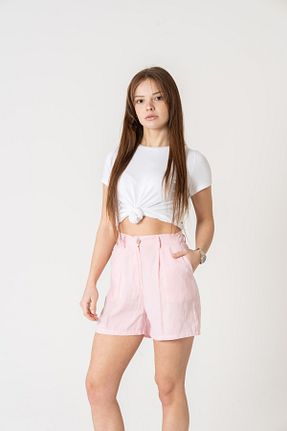 شلوارک و برمودا صورتی زنانه بافتنی VerdeBlanco - کد 920513400