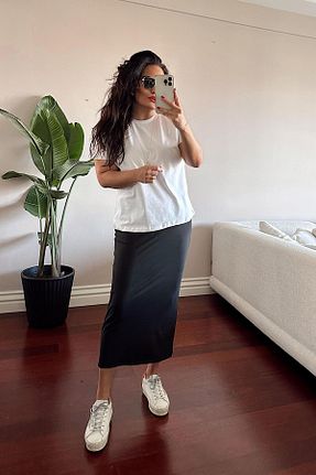 دامن مشکی زنانه لیکرا Butik Gardrop - کد 920515364