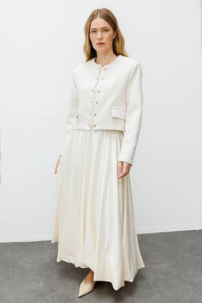 دامن بژ زنانه ساتن Hooopstore - کد 811576316