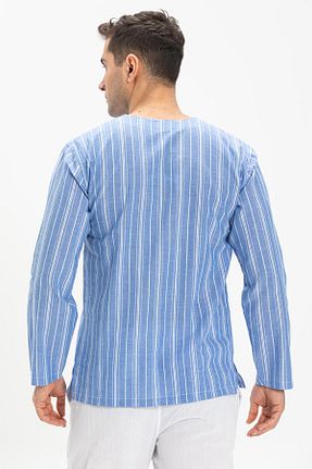 تیشرت آبی مردانه رگولار Eliş Şile Bezi - کد 92976212