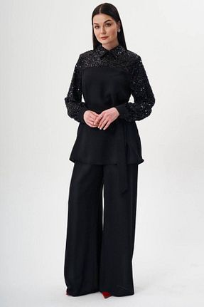 ست بالاتنه و پائین تنه حجاب مشکی زنانه رگولار Jupe - کد 920525545