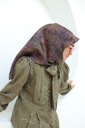 روسری رنگی %100 پنبه Silk Home - کد 919768097