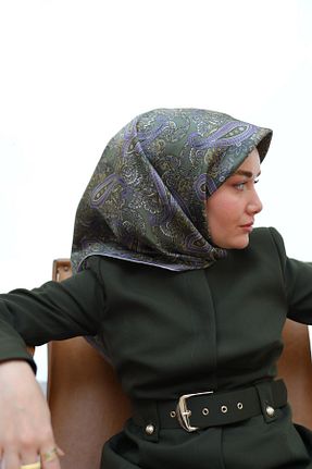 روسری خاکی %100 پنبه Silk Home - کد 906190915