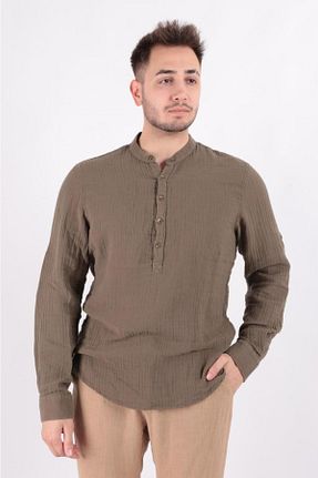 پیراهن خاکی مردانه رگولار Cazador - کد 899388560