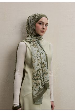 شال خاکی زنانه ابریشم Fresh - کد 920532061