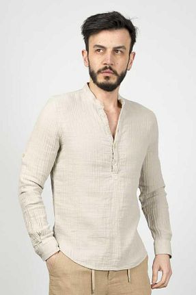 پیراهن بژ مردانه رگولار Cazador - کد 899388483