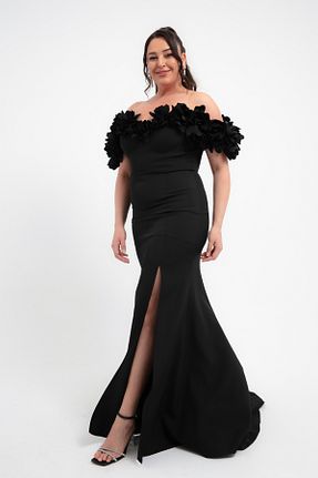لباس مجلسی سایز بزرگ مشکی زنانه سایز بزرگ Lafaba - کد 920533348