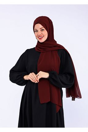 روسری قهوه ای شیفون VONAJU - کد 743586476