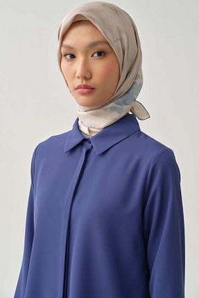 پیراهن حجاب سرمه ای زنانه رگولار Tuğba - کد 920539422