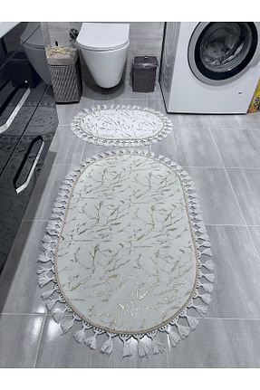 پادری حمام سفید بامبو Bordo Halı - کد 920542698