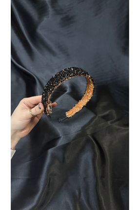 تاج نارنجی زنانه سنگ کریستال MegssStore - کد 920548859