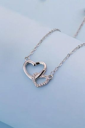 گردنبند جواهر سفید زنانه شیشه ZEYZON - کد 920555193