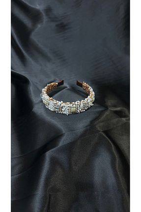تاج نارنجی زنانه سنگ کریستال MegssStore - کد 920548894