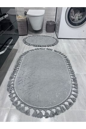 پادری حمام طوسی بامبو Bordo Halı - کد 920542998