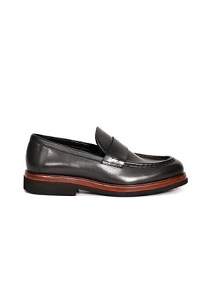 کفش لوفر مشکی مردانه چرم خالص Tuna - کد 922096430