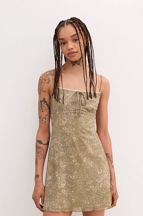 لباس خاکی زنانه بافتنی Bershka - کد 920561440