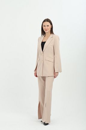 ست بالاتنه و پائین تنه بژ زنانه بافتنی Milamia - کد 920570038