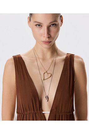 گردنبند جواهر طلائی زنانه Twist - کد 920576254