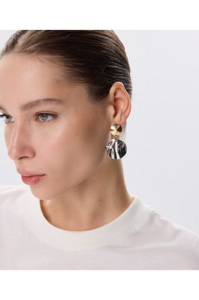 گوشواره جواهر طلائی فلزی Twist - کد 920575581