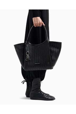 کیف دوشی مشکی زنانه چرم مصنوعی Emporio Armani - کد 920596321
