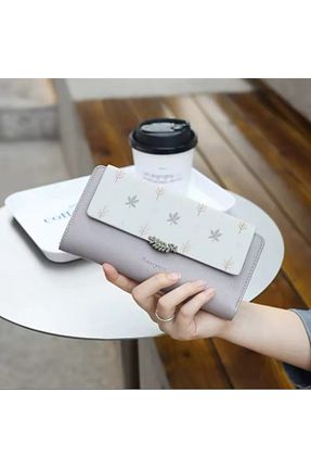 کیف پول طوسی زنانه ابعاد بزرگ rinkadoll - کد 920609682