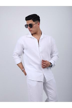 ست بالاتنه و پائین تنه سفید مردانه بافتنی Street Park - کد 747032175