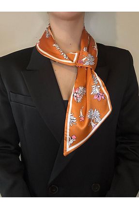دستمال گردن نارنجی زنانه پلی استر ElevaGlam - کد 920631427
