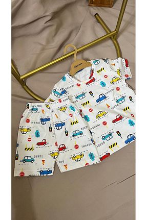 ست بالاتنه و پائین تنه سفید بچه گانه رگولار Butik - کد 920630823