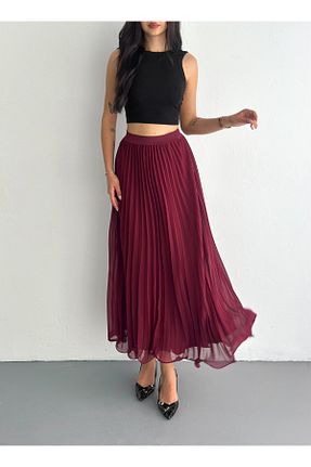 دامن زرشکی زنانه بافتنی sportiness - کد 920650928