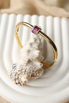 دستبند جواهر زرد زنانه FİRST JEWELRY - کد 900786076