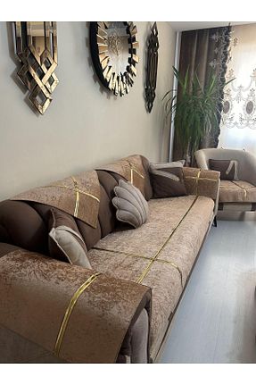 کاور مبل قهوه ای مخمل Tekstilsa - کد 844716674