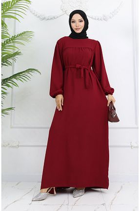 لباس حجاب زرشکی زنانه Relaxed sefamerve - کد 920656716
