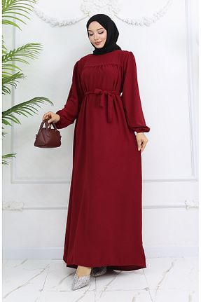 لباس حجاب زرشکی زنانه Relaxed sefamerve - کد 920656716