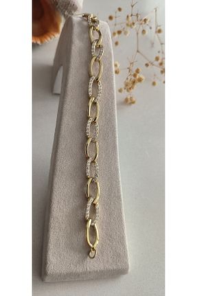 دستبند استیل (فولاد) طلائی رودیوم xUPING - کد 920667561