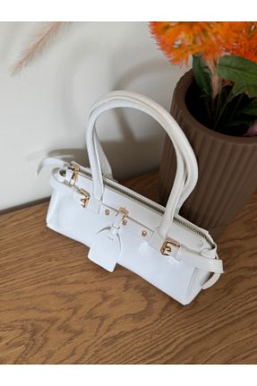 کیف دوشی سفید زنانه چرم مصنوعی moonlitebag - کد 920667826