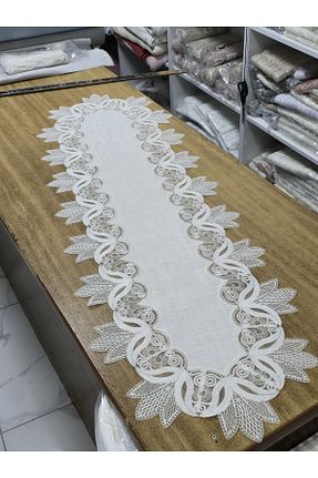 رومیزی بژ کتان Fransizdantel - کد 921557344