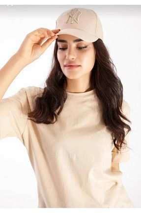 کلاه بژ زنانه مخلوط کتان LadyColor - کد 920682029
