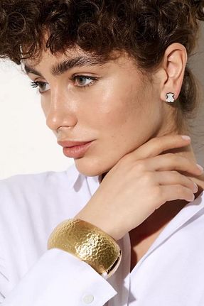 دستبند جواهر طلائی زنانه برنجی New Obsessions - کد 844143687