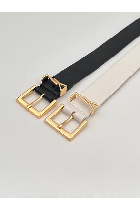 کمربند مشکی زنانه چرم مصنوعی Descoin - کد 898156217