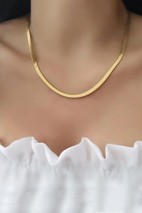 گردنبند استیل ( فولاد ) طلائی استیل (فولاد) ARTEMİSİA - کد 920750234