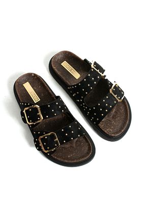 دمپائی مشکی زنانه جیر Gökçe Shoes - کد 920738057