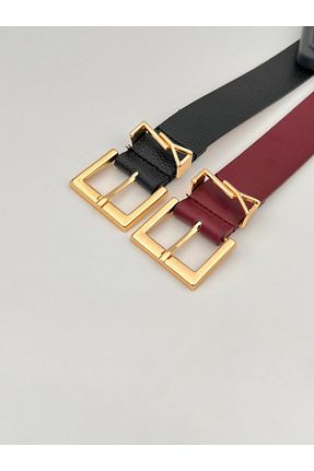 کمربند مشکی زنانه چرم مصنوعی Descoin - کد 898157762