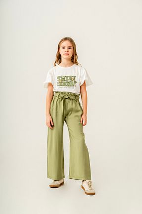 ست بالاتنه و پائین تنه سبز بچه گانه بافتنی Pasur Bebe - کد 921607511