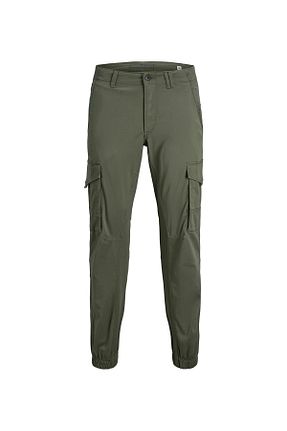 شلوار سبز مردانه پاچه کش دار Jack & Jones - کد 920748594