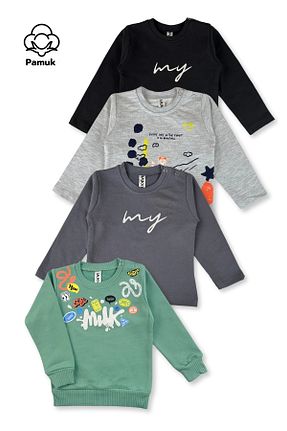 سوئیشرت رنگی بچه گانه چاپی MK Mukko Kids - کد 920748142