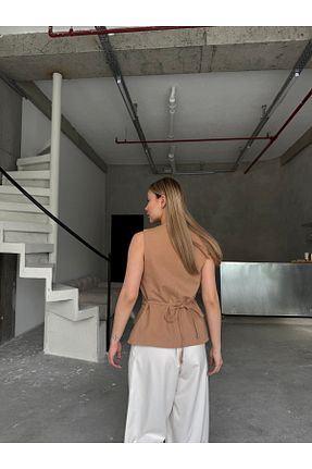 جلیقه قهوه ای زنانه رگولار Zey Studio - کد 920746934