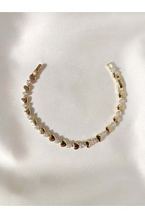 دستبند استیل (فولاد) طلائی زنانه روکش طلا Evorya - کد 920751647